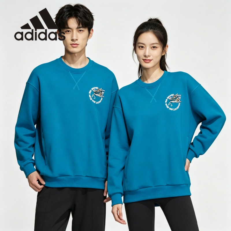 Street Fashion Adidas - Adidas Büyük Göğüs Grafikli Kapüşonlu Üst