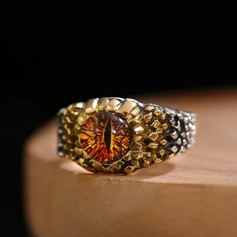 Street Fashion Rings - Tay gümüş 925 erkek yüzük Vintage