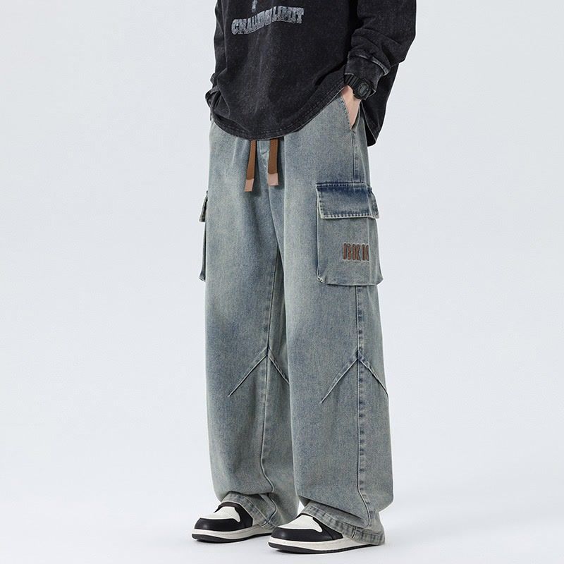 Cargo Pant Wide - Erkek Geniş Paçalı Kargo Kot Pantolon