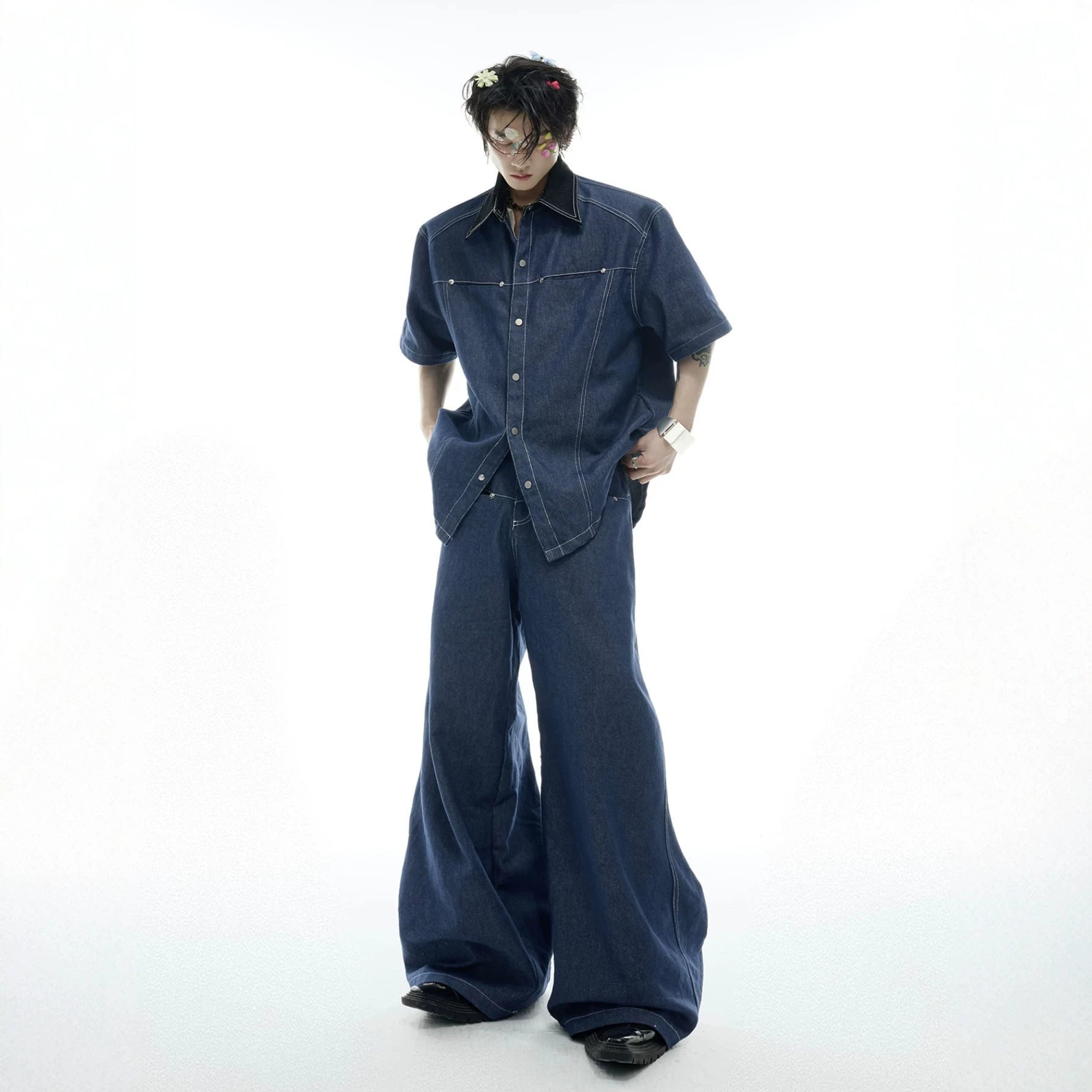 Street Fashion Jeans - Yazlık Erkek Denim Takım Elbise Amerikan