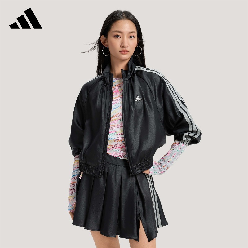 Street Fashion Adidas - Adidas Dokuma Asimetrik Fermuarlı Ceket Spring