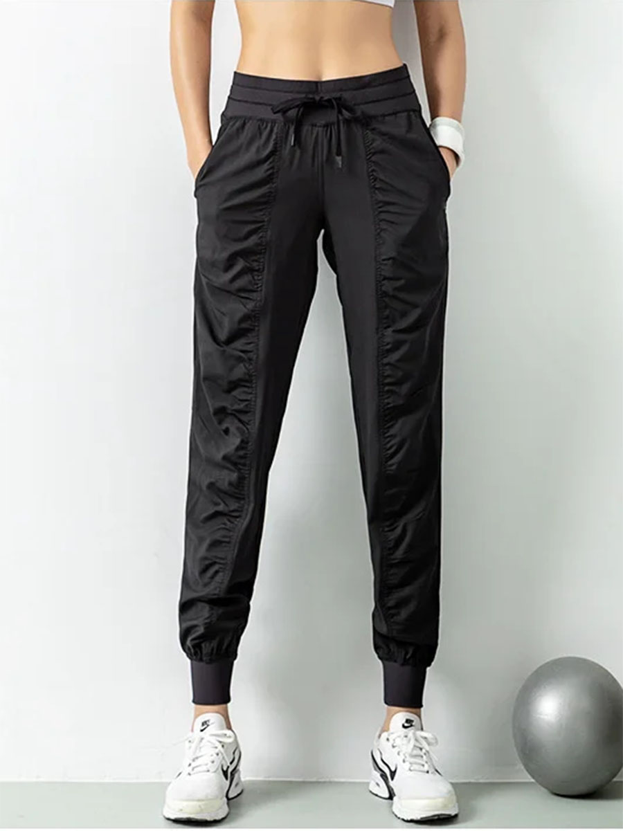 Street Fashion Art - CZGUKE-Yüksek Bel Spor Eşofman Pantolonu Bayan