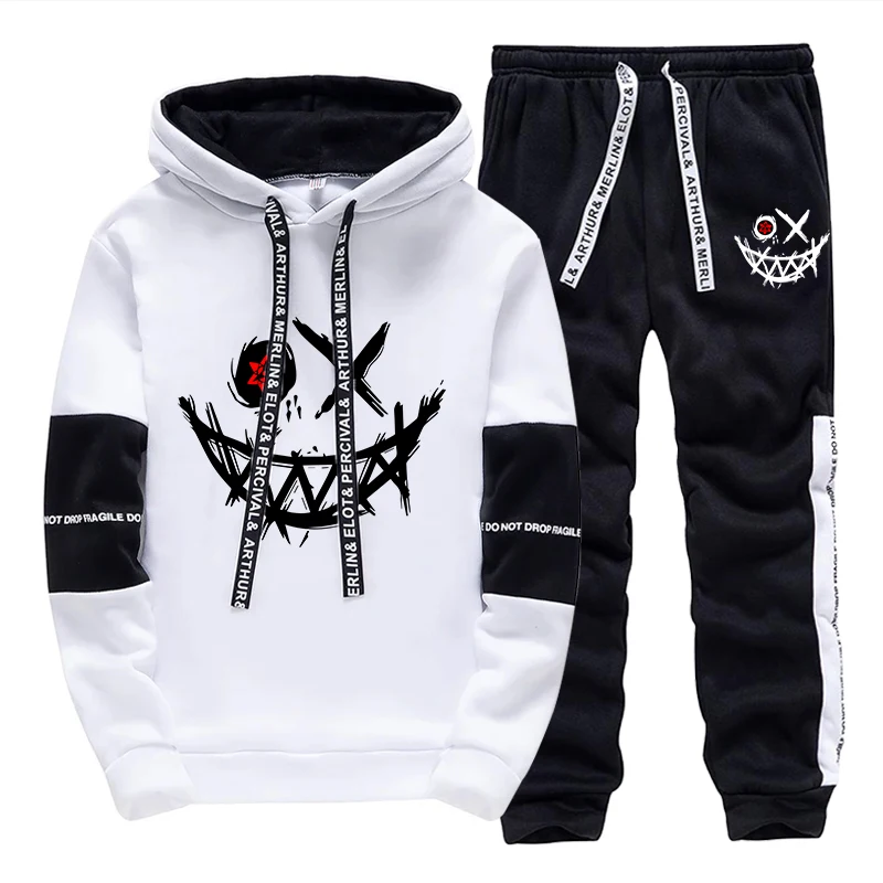 Street Fashion Art - Erkek Takımı/Hoodie/Pantolon 2026 Sonbahar Günlük Rahat