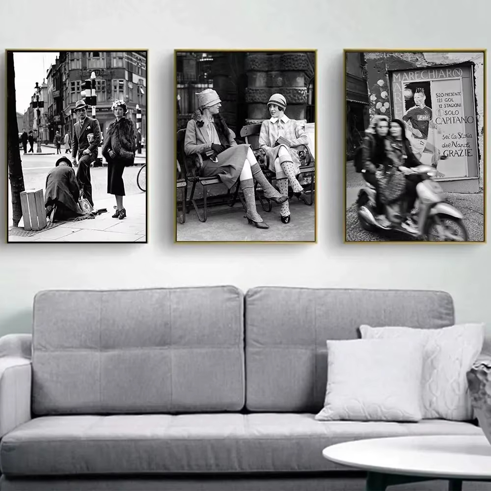 Moda Siyah Ve Beyaz Vintage Fo - Street Fashion Art incelemesi ve fiyatı