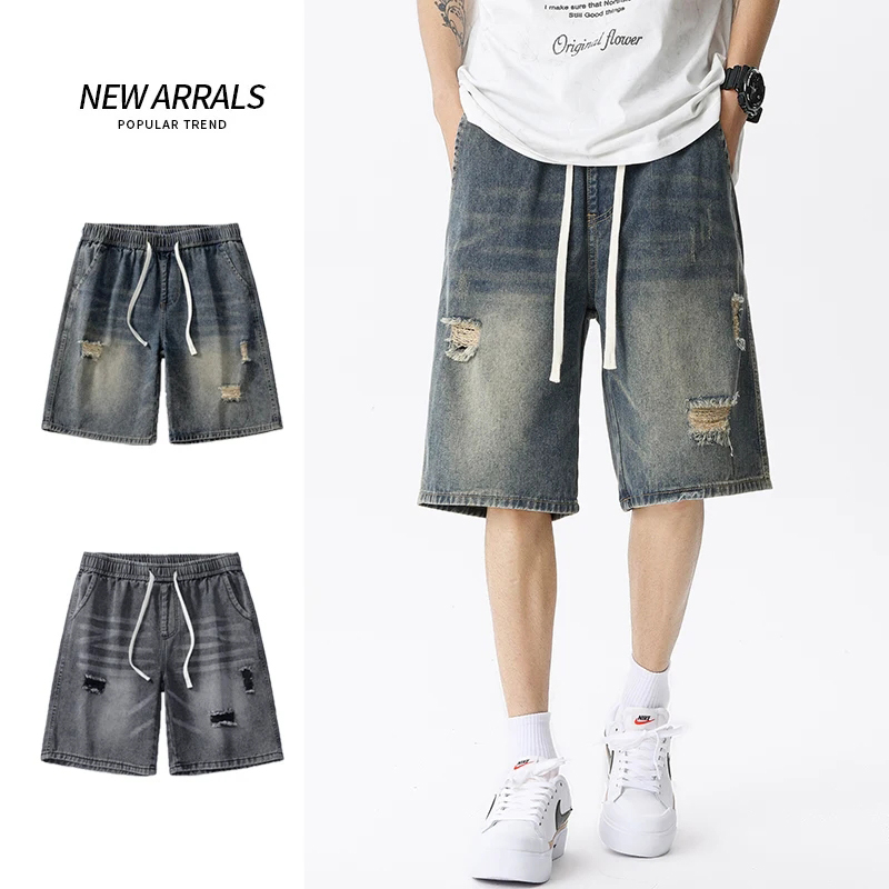 Yaz ince Denim şort erkek Retr - Street Fashion Jeans incelemesi ve fiyatı