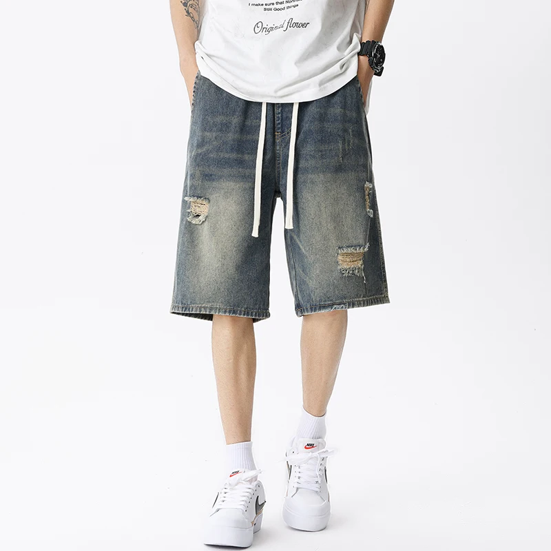Yaz ince Denim şort erkek Retr - Street Fashion Jeans incelemesi ve fiyatı