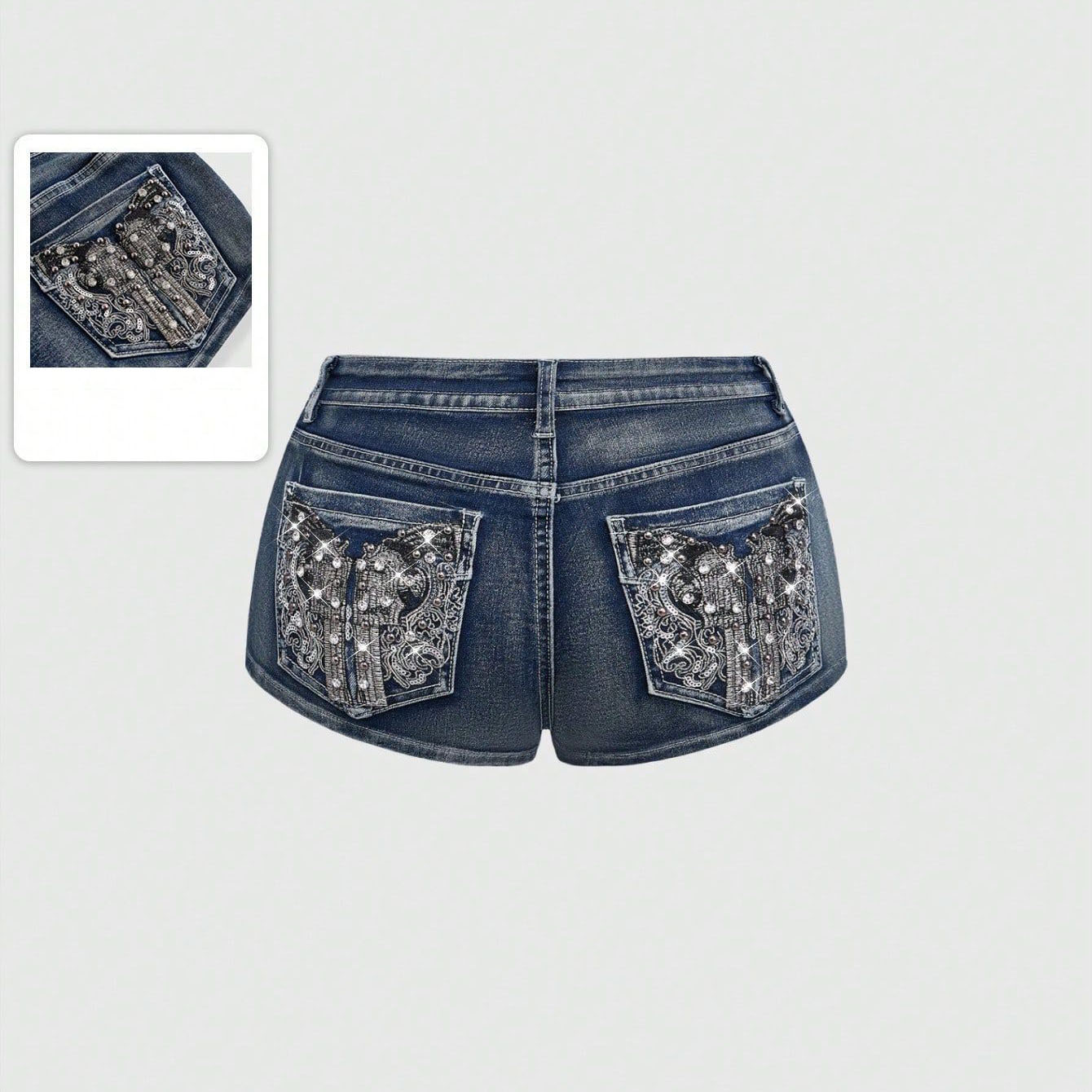 Yazlık Rhinestone İşlemeli Kot - Street Fashion Jeans incelemesi ve fiyatı