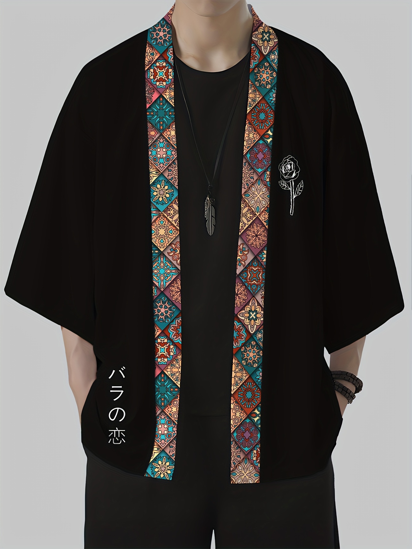 2026 Yaz Erkek Kimono 3D Baskı - Street Fashion Designer incelemesi ve fiyatı