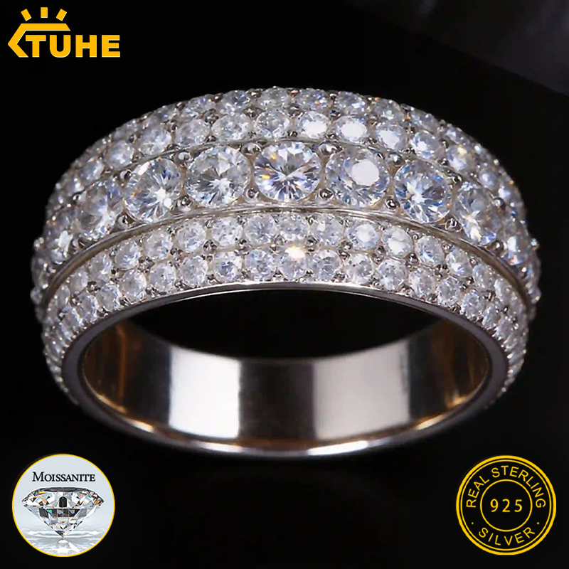 TUHE Unisex Buzlu Mozanit Erke - Street Fashion Rings incelemesi ve fiyatı