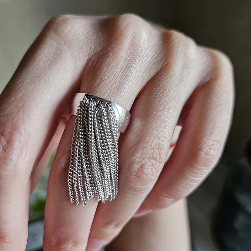 Punk geometrik gümüş renk zinc - Street Fashion Rings incelemesi ve fiyatı