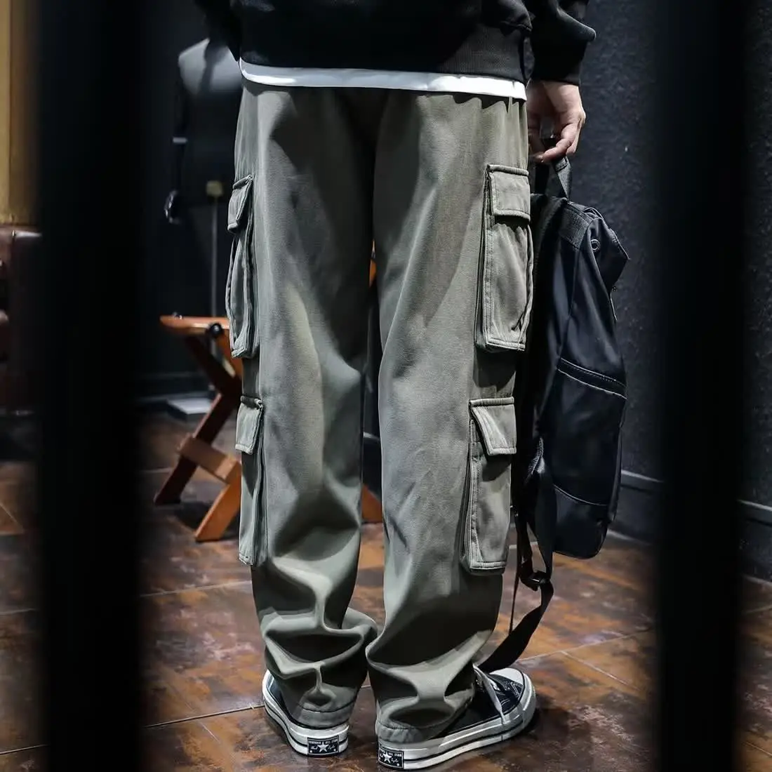 Geniş Çok Cep Pantolon Adam Bü - Cargo Pant Wide incelemesi ve fiyatı
