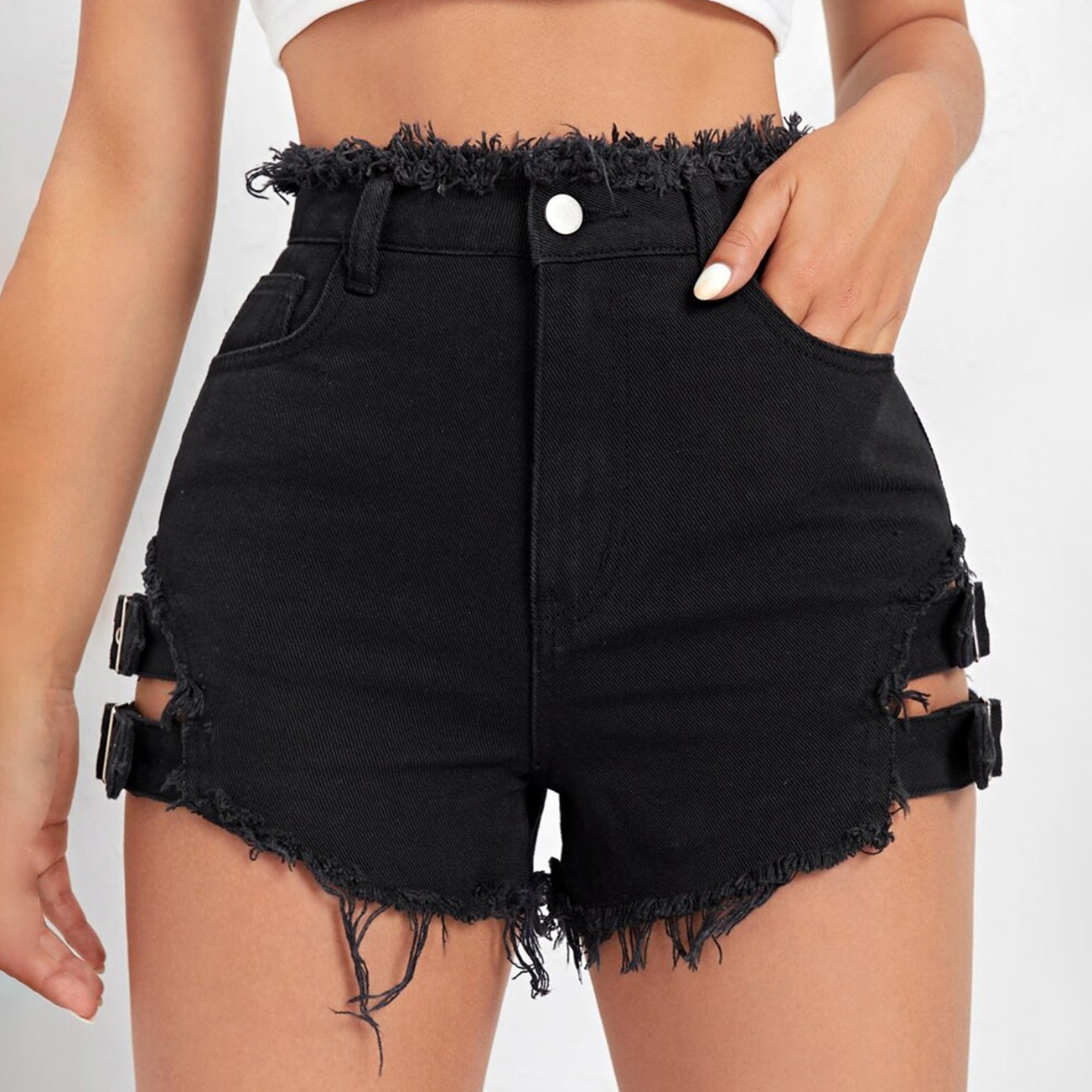 Kadınlar Yüksek Bel Kot Şort Y - Street Fashion Jeans incelemesi ve fiyatı
