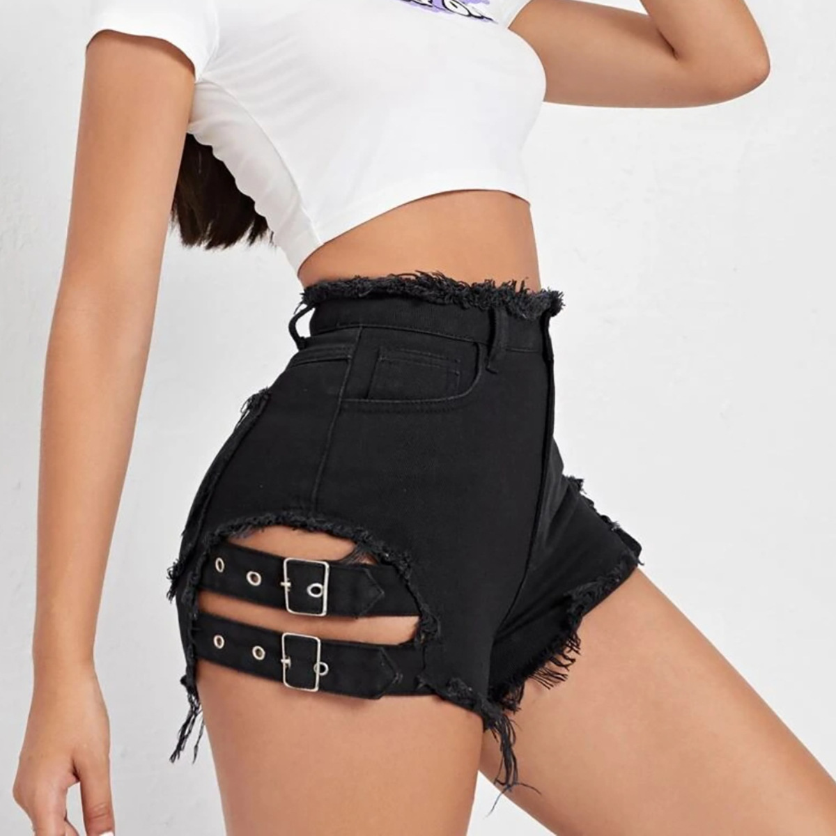 Kadınlar Yüksek Bel Kot Şort Y - Street Fashion Jeans incelemesi ve fiyatı