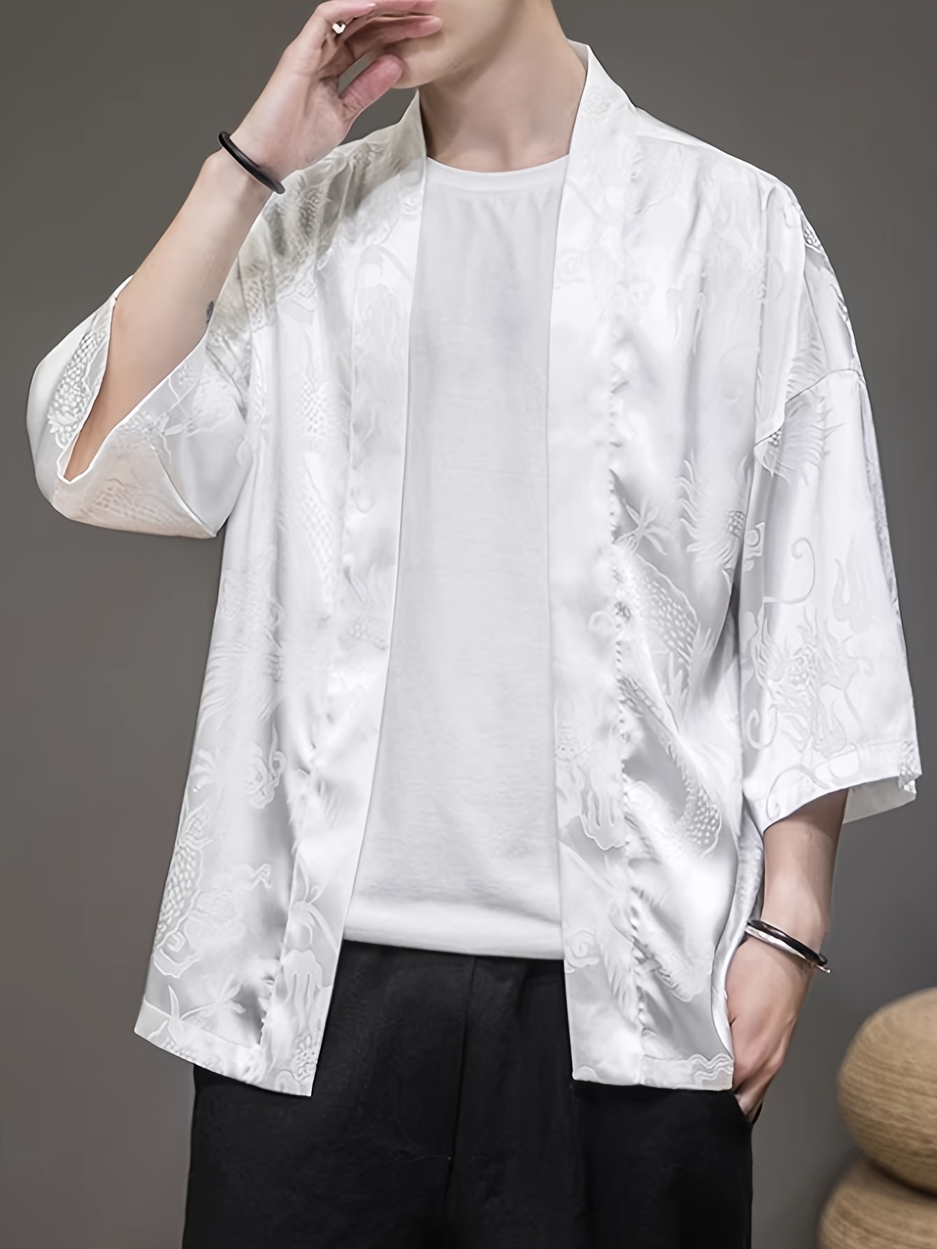 2026 Yaz Erkek Kimono 3D Baskı - Street Fashion Designer incelemesi ve fiyatı