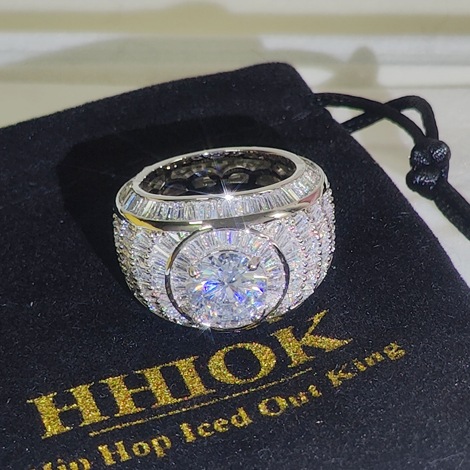 Gümüş/18k altın kaplama küme H - Street Fashion Rings incelemesi ve fiyatı