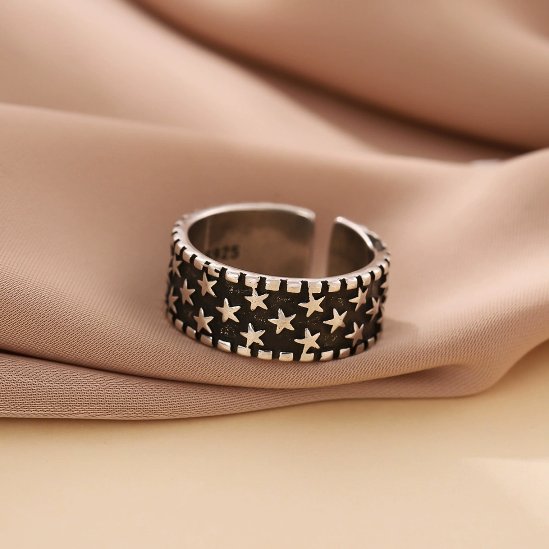 Sıcak satış yeni 925 ayar gümü - Street Fashion Rings incelemesi ve fiyatı