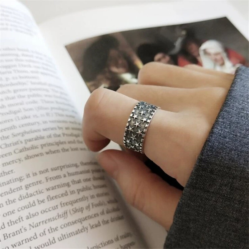 Sıcak satış yeni 925 ayar gümü - Street Fashion Rings incelemesi ve fiyatı