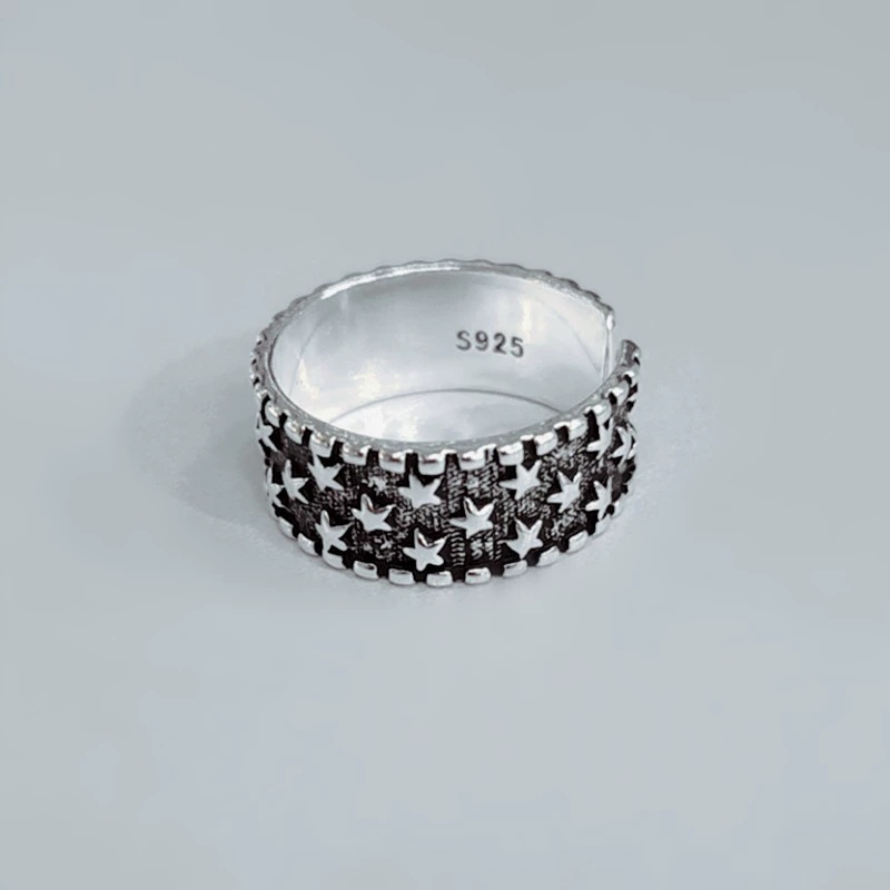 Sıcak satış yeni 925 ayar gümü - Street Fashion Rings incelemesi ve fiyatı