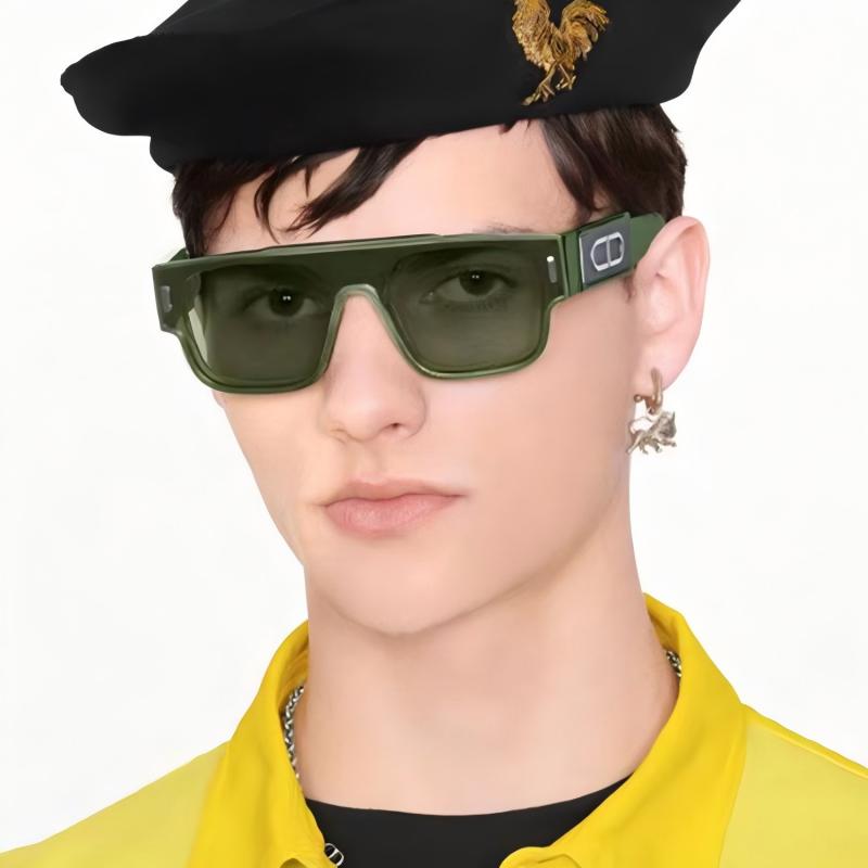 Trendy Yeşil Kare Çerçeveli Gü - Street Fashion China Models incelemesi ve fiyatı