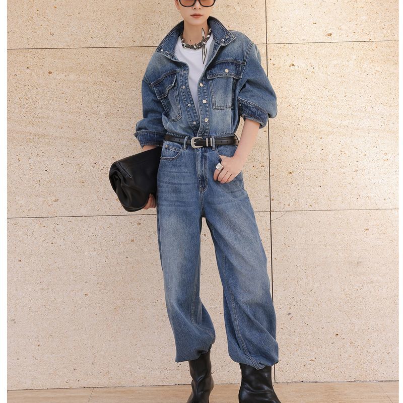 Retro Moda Çok Yönlü Kot Tulum - Street Fashion Jeans incelemesi ve fiyatı