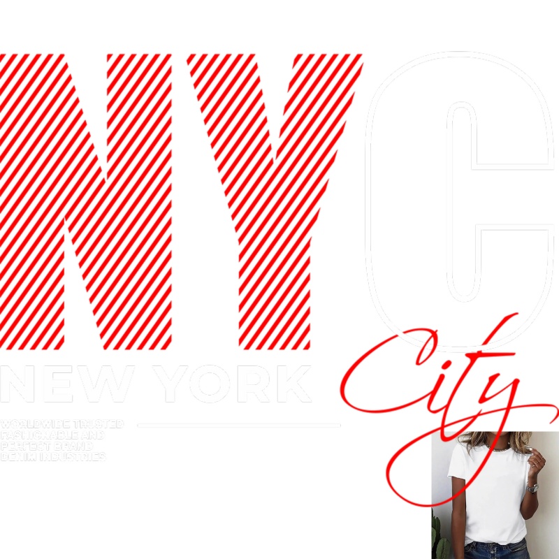 NYC Harfli Şerit Desenli Isı T - Street Fashion Nyc incelemesi ve fiyatı