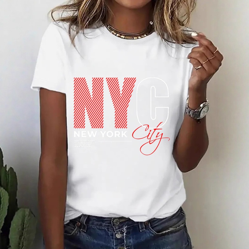NYC Harfli Şerit Desenli Isı T - Street Fashion Nyc incelemesi ve fiyatı