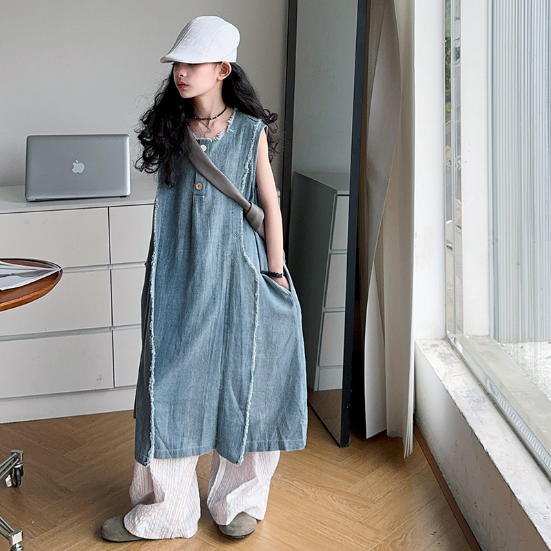Gevşek Stil Çocuklar Lüks Yaz  - Street Fashion Jeans incelemesi ve fiyatı