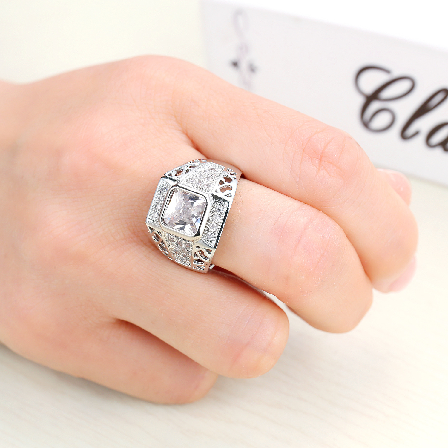 Lüks 925 Ayar Gümüş Hip Hop Yu - Street Fashion Rings incelemesi ve fiyatı