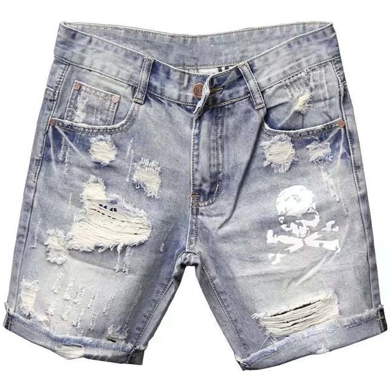 Yaz erkek yıpranmış boncuk del - Street Fashion Jeans incelemesi ve fiyatı