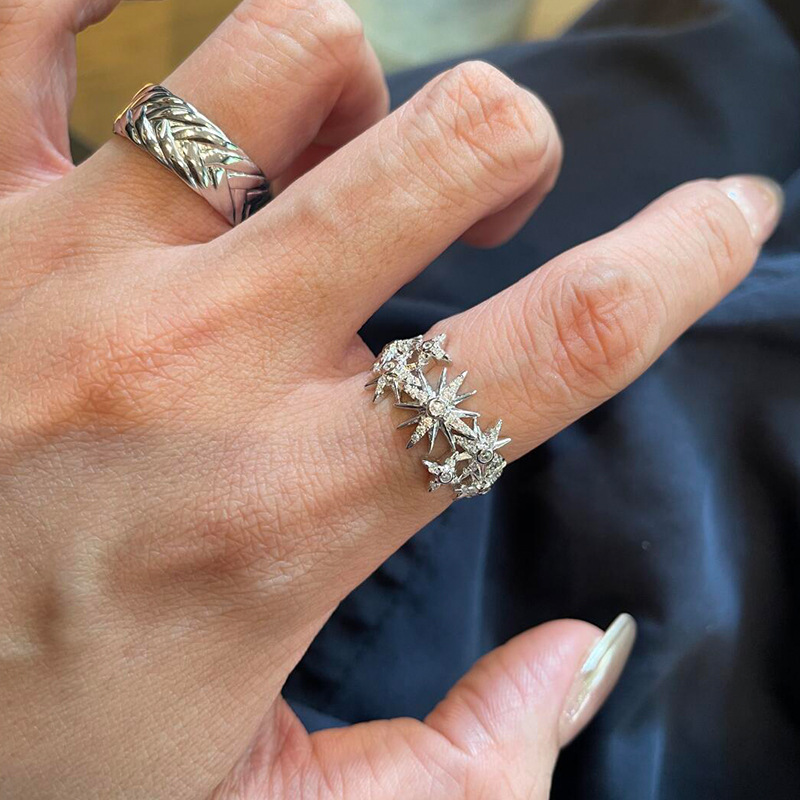 Hip hop tarzı trend tam elmas  - Street Fashion Rings incelemesi ve fiyatı
