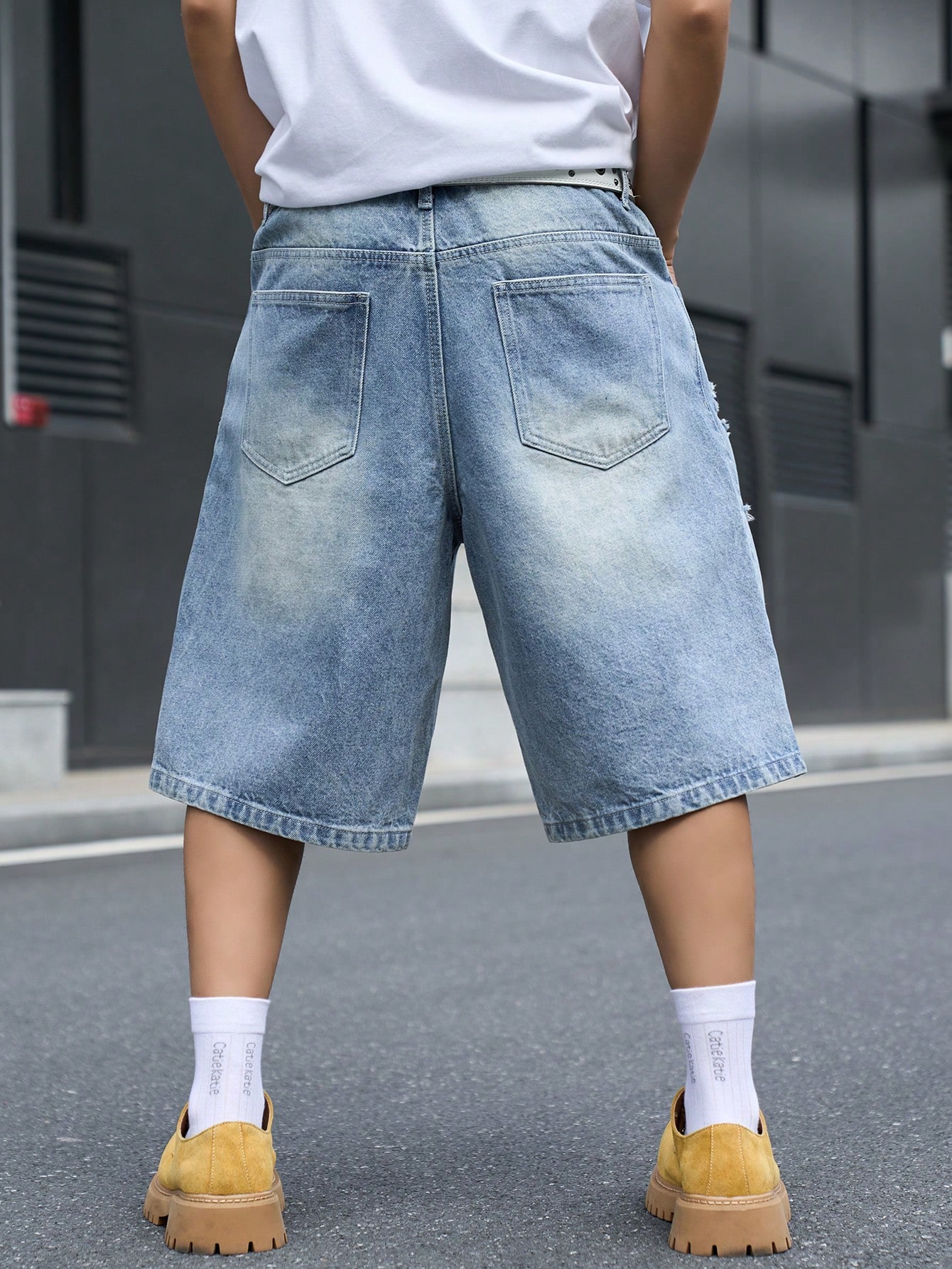 Erkek Bol Kesim Denim Bermuda  - Street Fashion Jeans incelemesi ve fiyatı